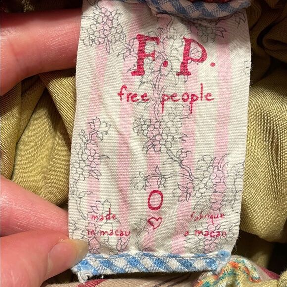 Free People V Neck Halter Mini Dress 0 - Picture 2 of 4